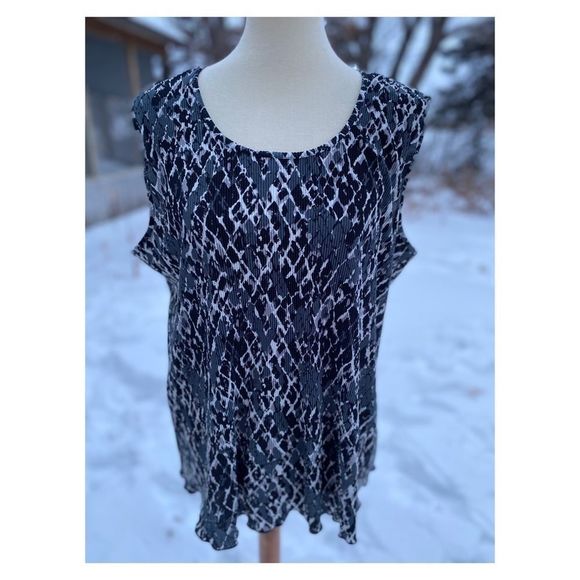 Vintage Tradition Accordion Pleat Tank Top Shirt Sz 3X - Picture 2 of 6